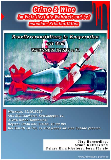 »Krimistube, Crime-Wine-Lesung, 11.10.2017«